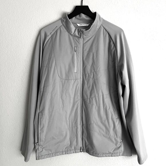 Peter Millar Merge Hybrid Jacket in light gray Size L - Picture 1 of 8